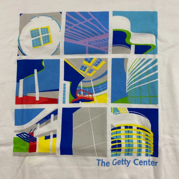 Vintage 90s J. Paul Getty Museum The Getty Center T Shirt Mens XL - Picture 2 of 7
